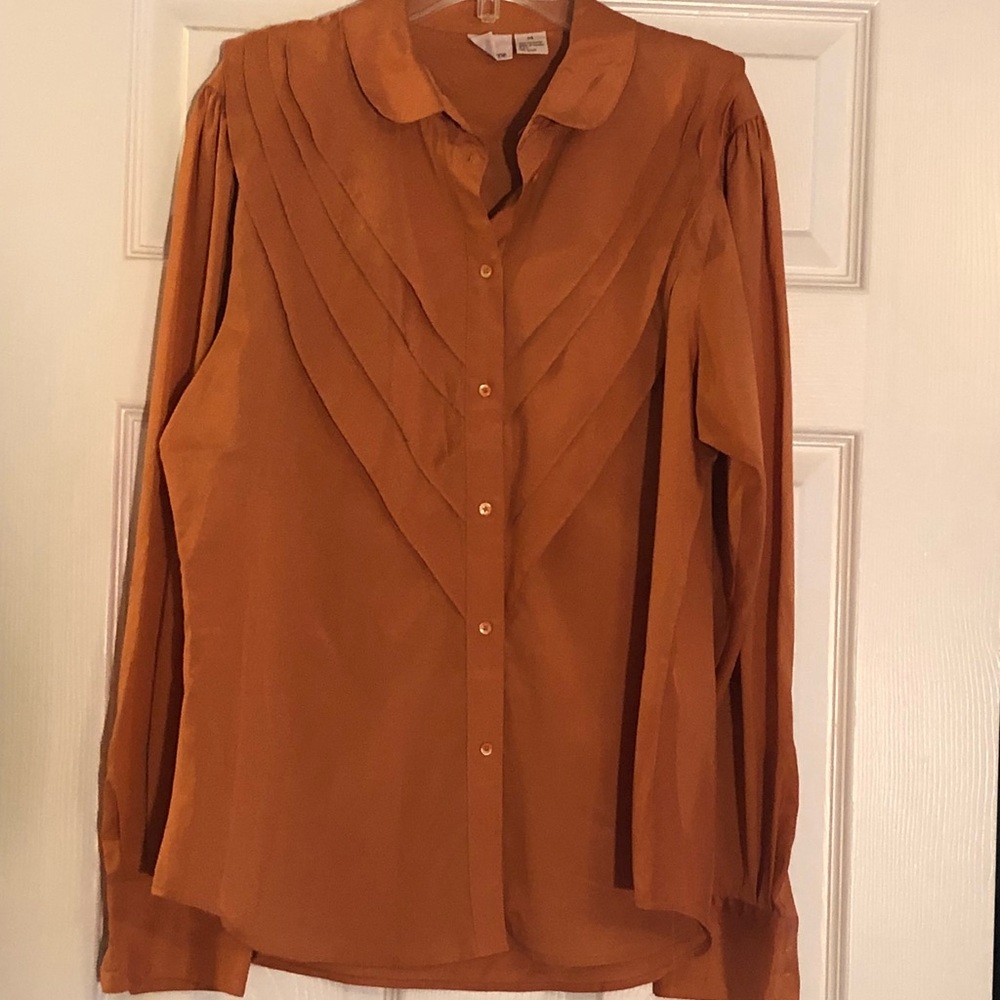 Liz Claiborne burnt orange blouse